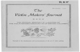 Violin Makers' journal · PDF fileuke Violin jiake'l fjou/'lnal A Non-Profit periodical Published Monthly By The Violin Hakers Association Of B.C. Perrr..tf'3ion is granted to