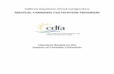 MEDICAL CANNABIS CULTIVATION PROGRAM - … Review_February... · California Department of Food and Agriculture MEDICAL CANNABIS CULTIVATION PROGRAM . Literature Review on the . Impacts