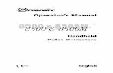 Operator’s Manual - Frank's Hospital  · PDF fileOperator’s Manual Handheld Pulse Oximeters 8500 & 8500M ® 8500 & 8500M ® 1 0123 English