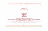 THE AYURVEDIC PHARMACOPOEIA OF INDIA - Főoldalayurveda.hu/api/API-Vol-2.pdf · THE AYURVEDIC PHARMACOPOEIA OF INDIA PART- I VOLUME – II GOVERNMENT OF INDIA ... Rasa, Guna, Virya,