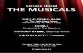 SONGS FROM THE MUSICALS - Enfield Citadel · PDF fileWelcome to our ‘Songs from the Musicals’ evening. ... Barn Brass Band and Strabane Concert Brass. ... Overture to ‘The Magic