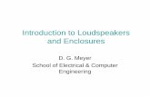 Introduction to Loudspeakers and Enclosures · PDF file– How loudspeakers work – Waveforms – Wavelengths – Speed of sound – How sound propagates ... • Loudspeaker Design