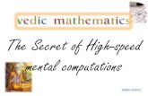 The Secret of High-speed mental computations · PDF filesamhita and others 18 Major 18 Minor Samhitas mantras Brahmanas ritual explanation ... (Gautama) (Epistemology, logic) philosophy