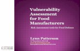 Lynn Patterson -  · PDF fileRisk Assessment tools for Food Defence Lynn Patterson LP Associates (NI) Ltd   lynn.patterson@btinternet.com