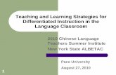 Teaching and Learning Strategies for Differentiated ...steinhardt.nyu.edu/scmsAdmin/uploads/006/188/8-27, James Bao.pdf · Teaching and Learning Strategies for ... Students differ