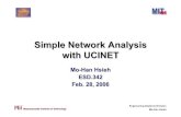 "Simple Network Analysis with UCINET" · PDF fileSimple Network Analysis Simple Network Analysis with UCINET Mo-Han Hsieh ESD.342 Feb. 28, 2006 ... • Official User’s Guide of UCINET