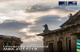 University of Oxford MBA 2017/18 - Saïd Business · PDF filebusiness skills. Oxford Saïd faculty are world-class experts in their fields, ... University of Oxford, the oldest university