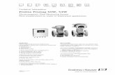 Proline Promag 50W, 53W; Technical Information TI · PDF fileTechnical Information Proline Promag 50W, 53W ... Flow volume is computed on the basis of the pipe's diameter. ... Ue =