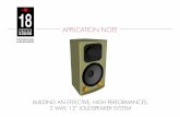 APPLICATION NOTE - Eighteen Sound 2ways.… · professional loudspeakers building an effective, high performances, 2 way, 12” loudspeaker system application note