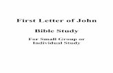 First Letter of John - Light · PDF file-1-Bible Study First Letter of John Instructions and information on how to use this Bible Study This Bible study was written for small group