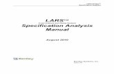 LARS Specification Analysis Manual 20100802 - New · PDF fileLARS BridgeTM Specification Analysis LARS (Load Analysis and Rating System) Specification Analysis Manual August 2010 Bentley