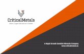Lithium, Copper -Gold and Iron in Sweden - Critical Metalscriticalmetals.eu/reports/120950-170315-Seed-IPO-Critical-Metals... · A Rapid Growth Swedish Minerals Company . Lithium,