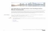LTE Handover Restriction List Configuration Mode · PDF fileLTE Handover Restriction List Configuration Mode Commands TheLTEHandoverRestrictionListConfigurationModeisusedtocreateandmanagetheLTEhandover