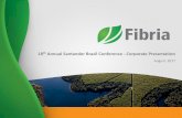 Apresentação do PowerPoint - Fibria Presentation Santander.pdf · Sales Mix by Region and by End Use - Fibria Highlights ibria’sCommercial Strategy Net Revenues by Region ...