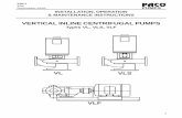 VERTICAL INLINE CENTRIFUGAL PUMPS - Grundfos · PDF fileVERTICAL INLINE CENTRIFUGAL PUMPS Types VL, VLS, VLF VLF ... required NPSH specified on the pump performance ... may be mounted