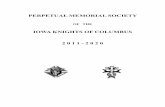 IOWA KNIGHTS OF COLUMBUS 2 0 1 1 - · PDF fileIOWA KNIGHTS OF COLUMBUS ... This book is the third book published by the Iowa Knights of Columbus Perpetual Memorial Society and ...