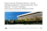 General Retention and Disposition Schedule for New York ... · PDF filenew york state archives government records services general retention and disposition schedule for new york state