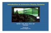 Introduction to Immersive Display · PDF fileIntroduction to Immersive Display Systems AERSP, CSE, MATH, BUS 597 ... multimedia simulations to achieve a purpose through the effective