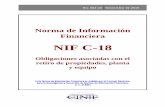 NIF C-18 OARPPE - cinif.org.mx · PDF fileNo. 062–10 Noviembre de 2010 Norma de Información Financiera NIF C-18 Obligaciones asociadas con el retiro de propiedades, planta y equipo