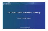 ISO 9001:2015 Transition Training - Platinum Registrationplatinumregistration.com/.../10/ISO-9001_2015-Transition-Training... · Passionate, Precise, Professional 2401 South Downing