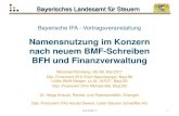 Namensnutzung im Konzern nach neuem ... - ifa sentation... · PDF fileBayerisches Landesamt für Steuern Bayerische IFA - Vortragsveranstaltung Namensnutzung im Konzern nach neuem