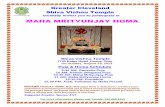 Cordially invites you to participate in MAHA MRITYUNJAY Maha Mrityunjay Homa AGreater Cleveland Shiva Vishnu Temple Cordially invites you to participate in MAHA MRITYUNJAY HOMA Shiva