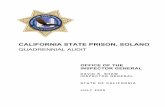 CALIFORNIA STATE PRISON, SOLANO - Office of the Inspector ... · PDF filecalifornia state prison, solano : quadrennial audit : office of the inspector general : david r. shaw inspector