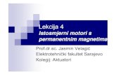 Istosmjerni motor s permanentnim magnetimapeople.etf.unsa.ba/~jvelagic/laras/dok/Lekcija4.pdf · Istosmjerni motori omogućuju kvalitetnu regulaciju brzine i momenta promjjjenom napona,