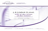 lesson plan -  · PDF fileIn this Forensic Science Lesson, ... 3 1.800.EDVOTEK ... An Introduction to Forensic Science LESSON PLAN