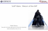 VoIP Wars: Return of the SIP - Sense of Security · PDF fileVoIP Wars : Return of the SIP ... – MSAN/MGW – Logging Software ... – Special Products: Cisco, Alcatel, Avaya, Huawei,