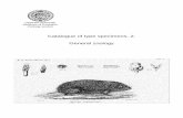 Catalogue of type specimens 2. General · PDF fileCatalogue of type specimens. 2. General zoology . 1 ... Catalogue of type specimens. 2. General zoology ... C.P.Thunberg (1743-1828),