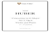 HUBER - Duo Klierduo-klier.com/wp-content/uploads/2013/11/Huber-Concertino-No-2.pdf ·  Adolf HUBER Concertino in G Major No 2, Op.6 Violin and Piano 1st - 3rd position