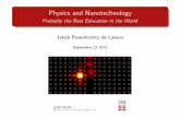 Physics and Nanotechnology - Probably the Best Education ... · PDF filePhysics and Nanotechnology Probably the Best Education in the ... an integral equation for ... Physics and Nanotechnology