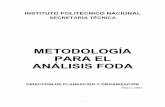METODOLOGÍA PARA EL ANÁLISIS DE · PDF file2 ANÁLISIS FODA PRESENTACIÓN El análisis FODA es una de las herramientas esenciales que provee de los insumos necesarios al proceso