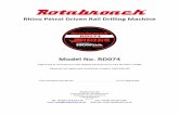 Rhino 4 RD074A V7 -  · PDF fileRhinoPetrol&Driven&Rail&DrillingMachine& Model&No.&RD074&! ApprovedinaccordancewithGM/RT1310(Issue2)CEFNumber12280