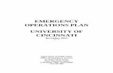 EMERGENCY OPERATIONS PLAN UNIVERSITY OF CINCINNATI · PDF fileUNIVERSITY OF CINCINNATI ... ANNEX R-4 University Hospital Disaster Plan ... This plan provides the University of Cincinnati