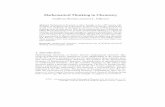 Mathematical Thinking in Chemistry - Philosophy of · PDF fileMathematical Thinking in Chemistry 5 according Weyl, the mathematical way of thinking is not “reducible to a set of