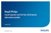 Royal Philips · PDF file1 January 24, 2017 Royal Philips Fourth Quarter and Full Year 2016 Results Information booklet