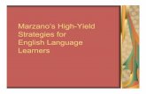 Marzano’s High-Yield Strategies for English Language · PDF fileMarzano’s High-Yield Strategies for English Language ... #1 Identifying Similarities and Differences ... Marzano,