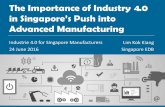 How Can Singapore Industry Move Towards 4.0? · PDF fileConducive business environment to support industry’s innovation ... services in emerging areas eg. industrial cyber security