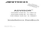 ADVISOR - Aritech.de CD7204 CD15004 DE.pdf · Installations-Handbuch für die CD34/72/15004 1 WIE IST DIESES HANDBUCH ZU VERWENDEN? Dieses Handbuch enthält die Einzelheiten zur Installation