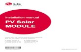Installation manual PV Solar MODULE - LG  · PDF fileInstallation manual PV Solar MODULE. ... 03 BEFORE & AFTER INSTALLATION ... ELECTRICAL INSTALLATION
