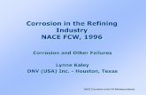 Corrosion in the Refining Industry NACE FCW, · PDF fileNACE Corrosion in the Oil Refining Industry ... per unit area and is expressed in mils per ... • Amine • Atmospheric corrosion