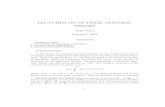 LECTURES ON OPTIMAL CONTROL THEORY - · PDF fileLECTURES ON OPTIMAL CONTROL THEORY Terje Sund ... Optimal control theory is a modern extension of the classical ... 0 as the solution