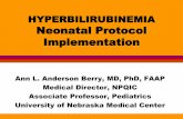 HYPERBILIRUBINEMIA Neonatal Protocol · PDF fileHYPERBILIRUBINEMIA Neonatal Protocol Implementation Ann L. Anderson Berry, MD, PhD, FAAP Medical Director, NPQIC Associate Professor,