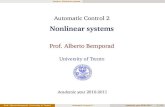 Automatic Control 2 - Nonlinear systems - IMT School for ...cse.lab.imtlucca.it/~bemporad/teaching/ac/pdf/AC2-06-Nonlinear.pdf · Lecture: Nonlinear systems Automatic Control 2 Nonlinear