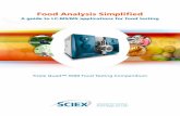 Food Analysis Simplified - SCIEX · PDF fileFood Analysis Simplified A guide to LC-MS/MS applications for food testing Triple Quad™ 3500 Food Testing Compendium