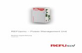 REFUpmu – Power Management Unit - Advanced · PDF filepmu erfolgt an X78 mittels des mitgelieferten Steckernetz-teils (230 VAC/24 VDC, 15 W). Hinweis Die Netzsteckdose darf maximal