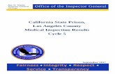California State Prison, Los Angeles County Medical ... · PDF fileOffice of the Inspector General . California State Prison, Los Angeles County . Medical Inspection Results . Cycle