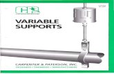 VAR IE - Carpenter & Paterson, Inc. Catalog 09V.pdf · VARIABLE SPRING SUPPORTS e take pleasure in presenting to the piping industry the most versatile line of engineered hangers
